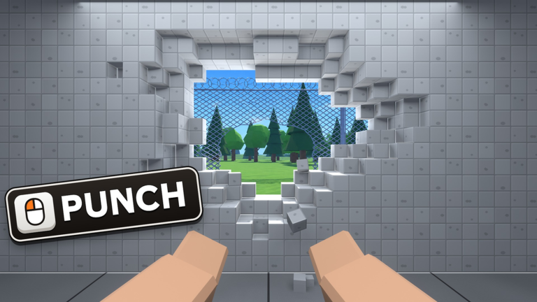 Official Punch to Escape art showing a punched prison wall